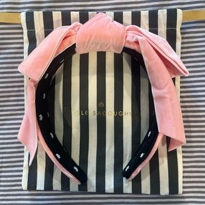 NWOT Lele Sadoughi Blush Shirley Wide Ribbon Headband